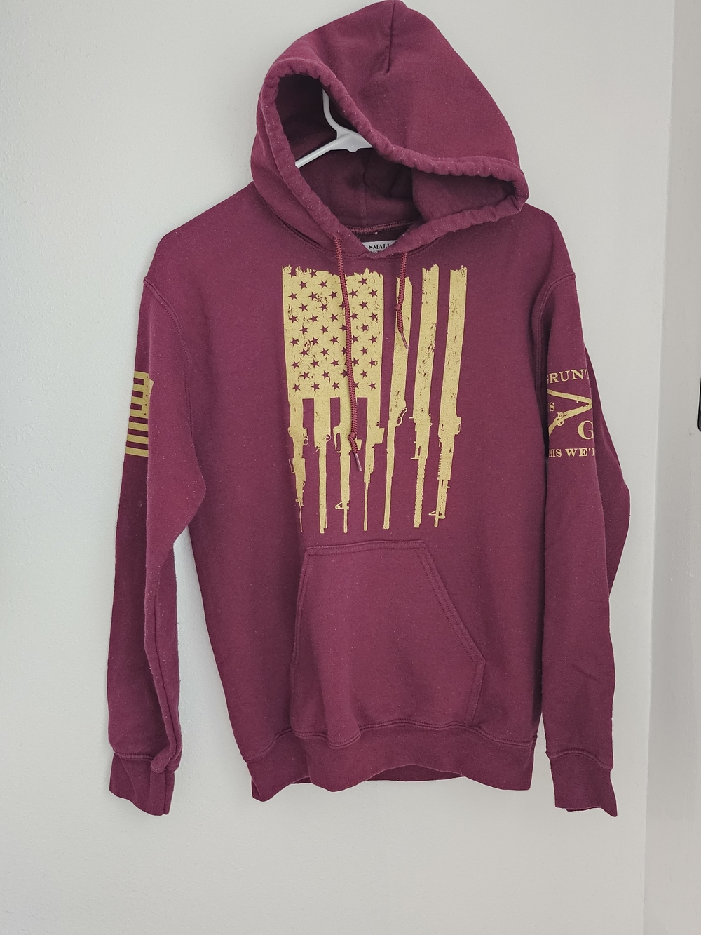 Grunt Style Maroon Graphic Hoodie Sweatshirt